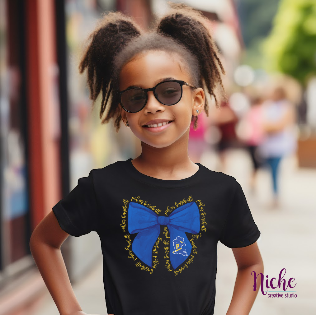 -MCN5432 Pokes Baseball Bow Decal