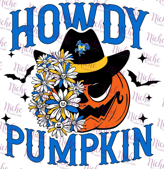 - MCN780 McNeese Howdy Rowdy Pumpkin Decal
