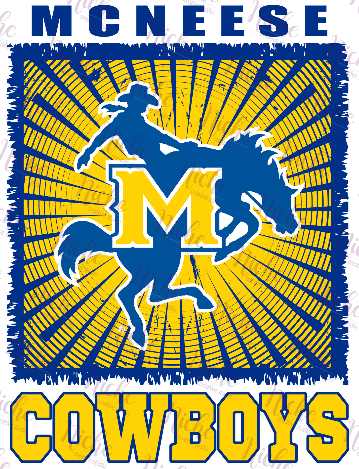 -MCN897 McNeese Cowboys Burst Decal