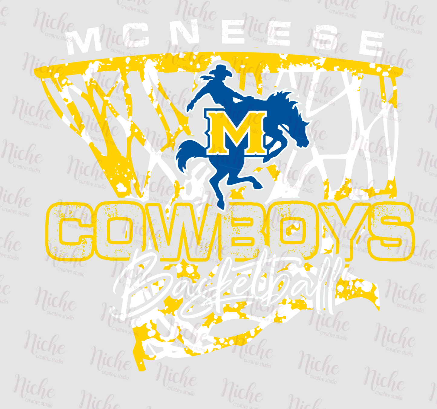-MCN986 McNeese Cowboys Basketball Decal