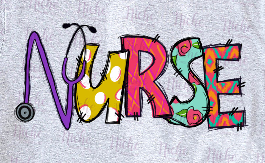 -MED2727 Nurse Lettering Decal