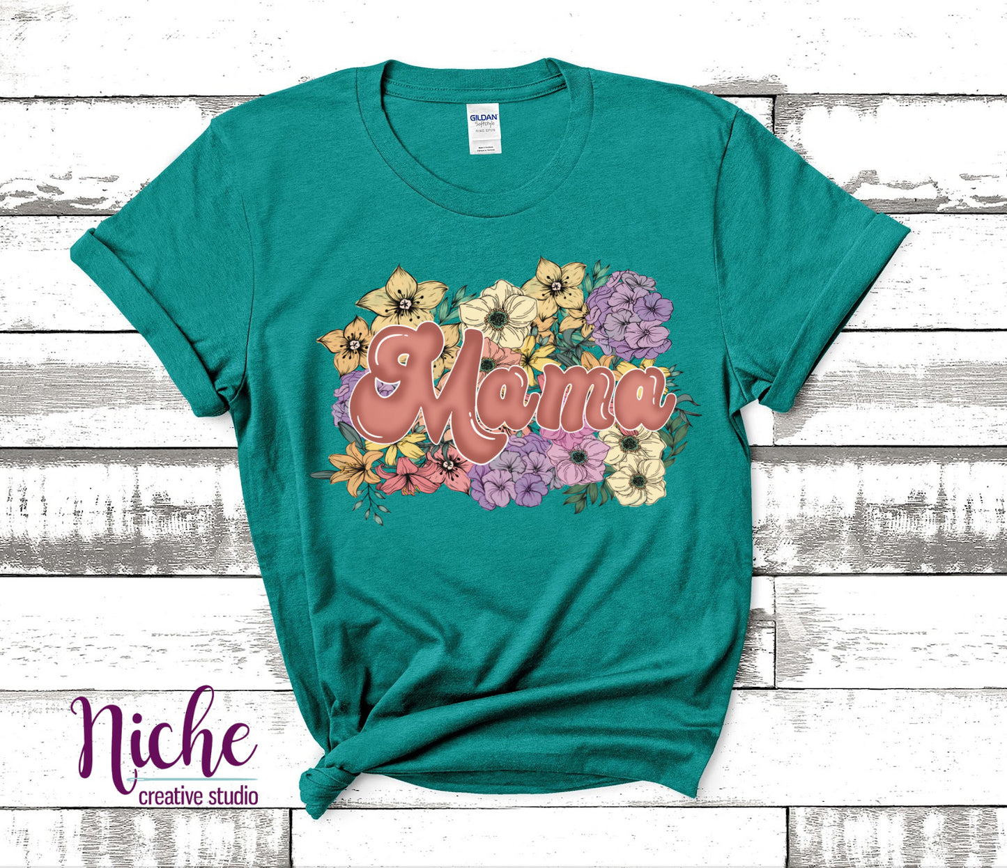 -MOM1802 Mama Flowers Decal