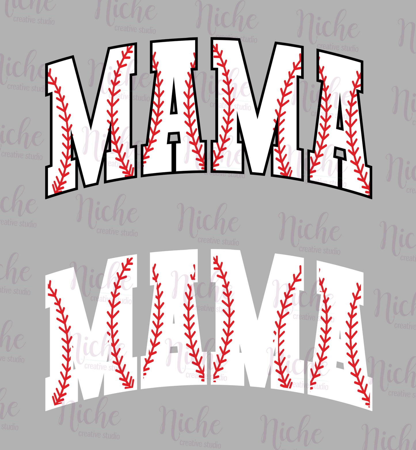 -MOM1866 Mama Baseball Laces Decal