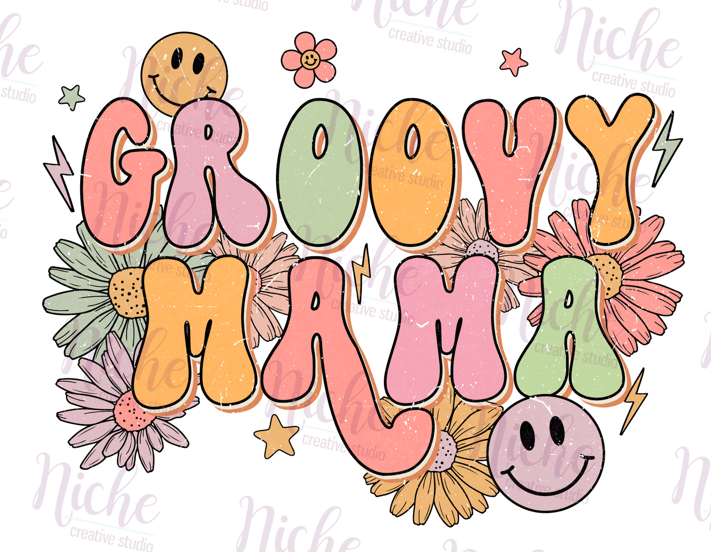 -MOM5122 Groovy Mama Decal