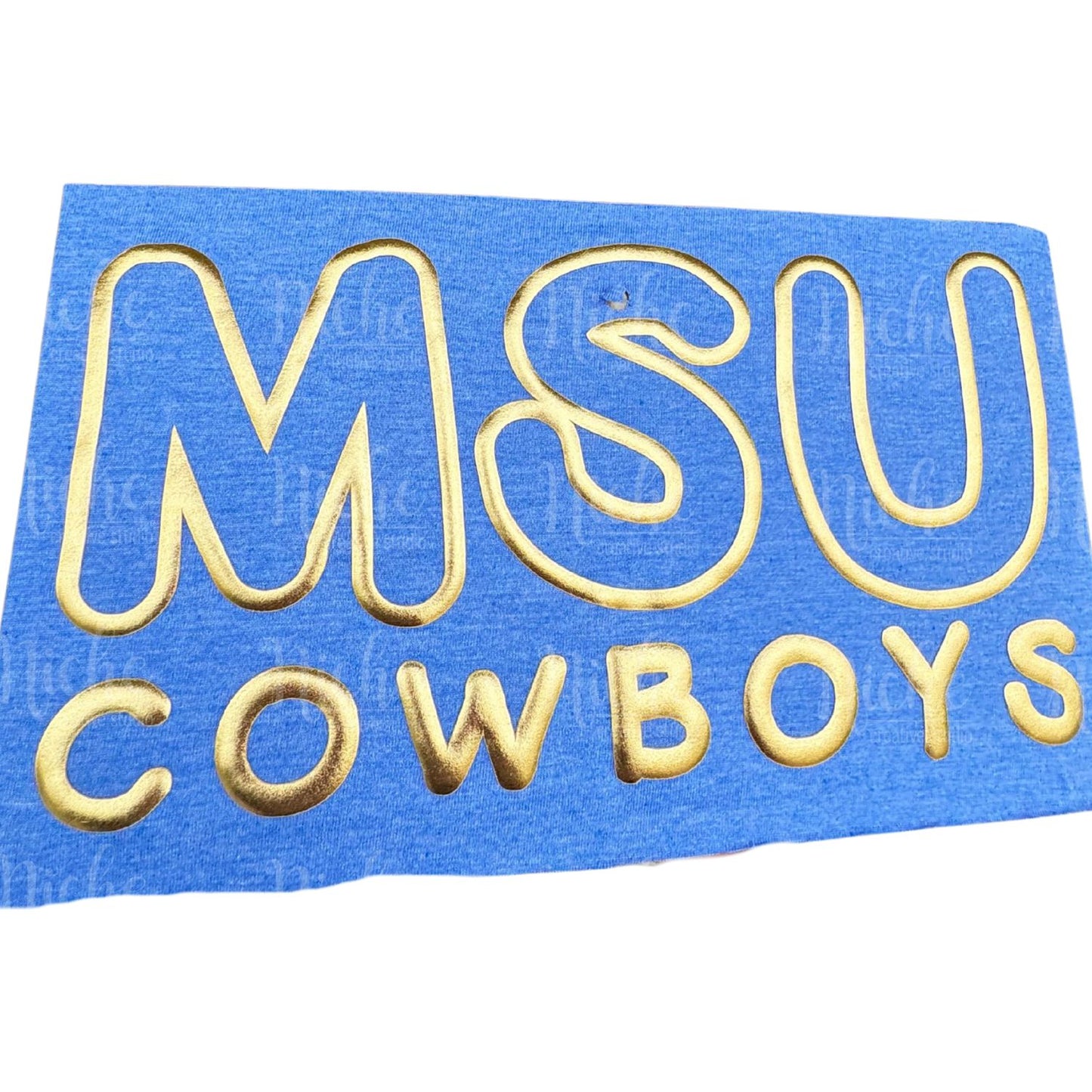MSU Cowboys Puff Vinyl Decal