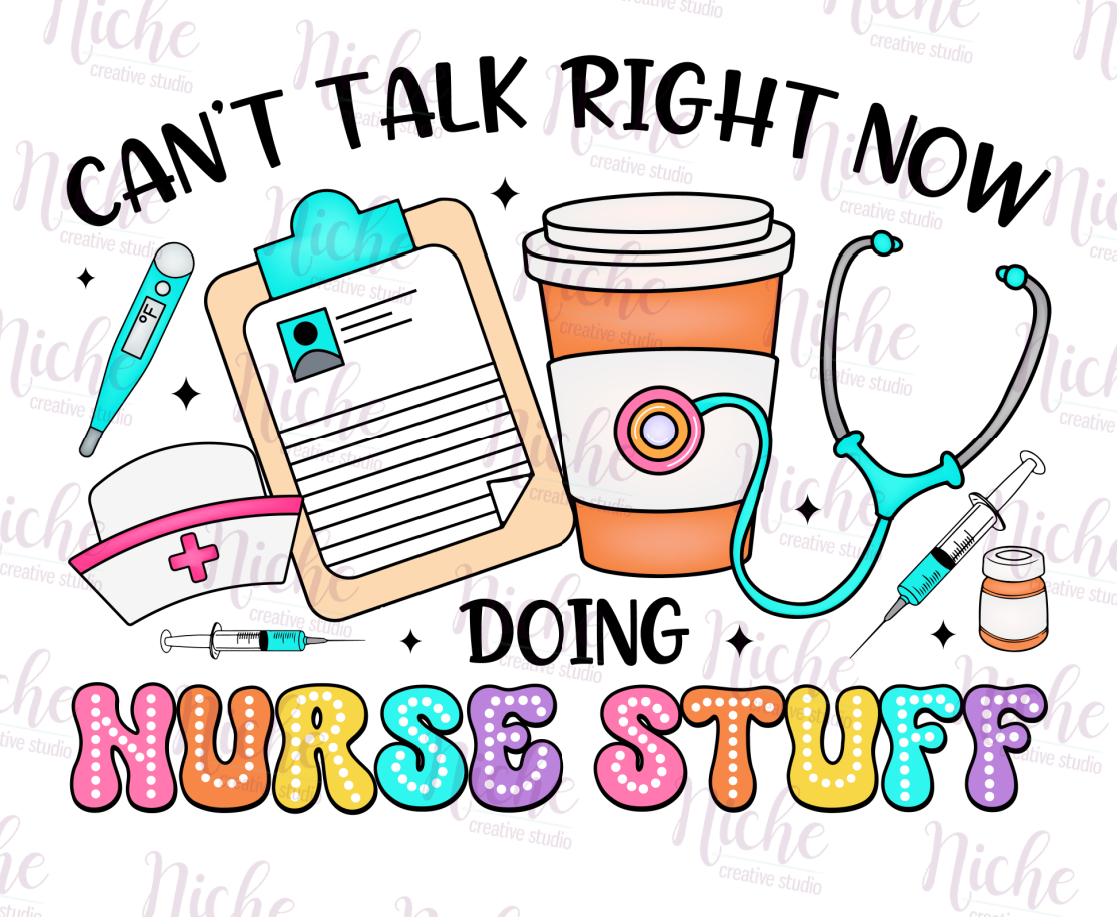 -MED1807 Can't Talk Doing School Nurse Stuff Decal
