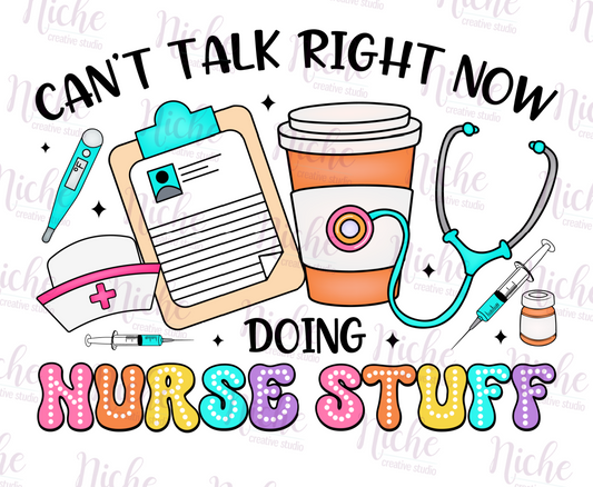 -MED1807 Can't Talk Doing School Nurse Stuff Decal