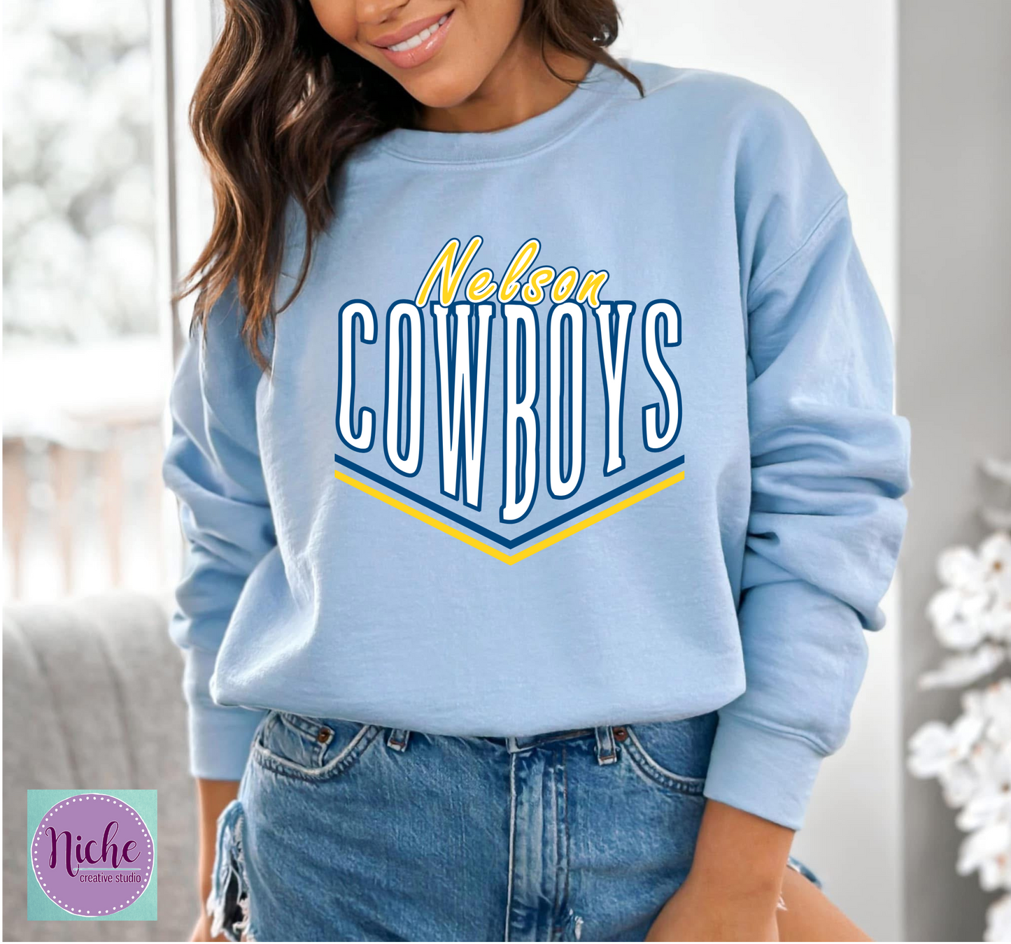 -NEL3389 Nelson Cowboys Arrow Decal
