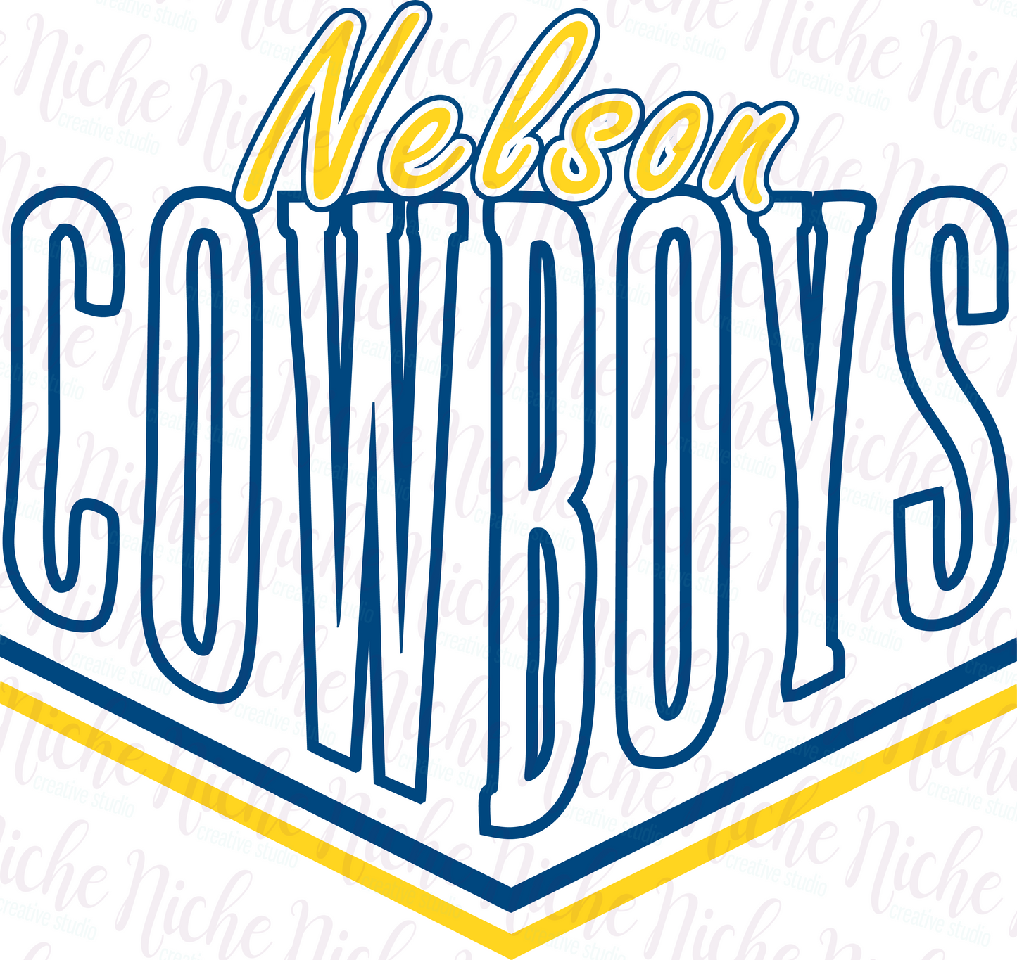 -NEL3389 Nelson Cowboys Arrow Decal