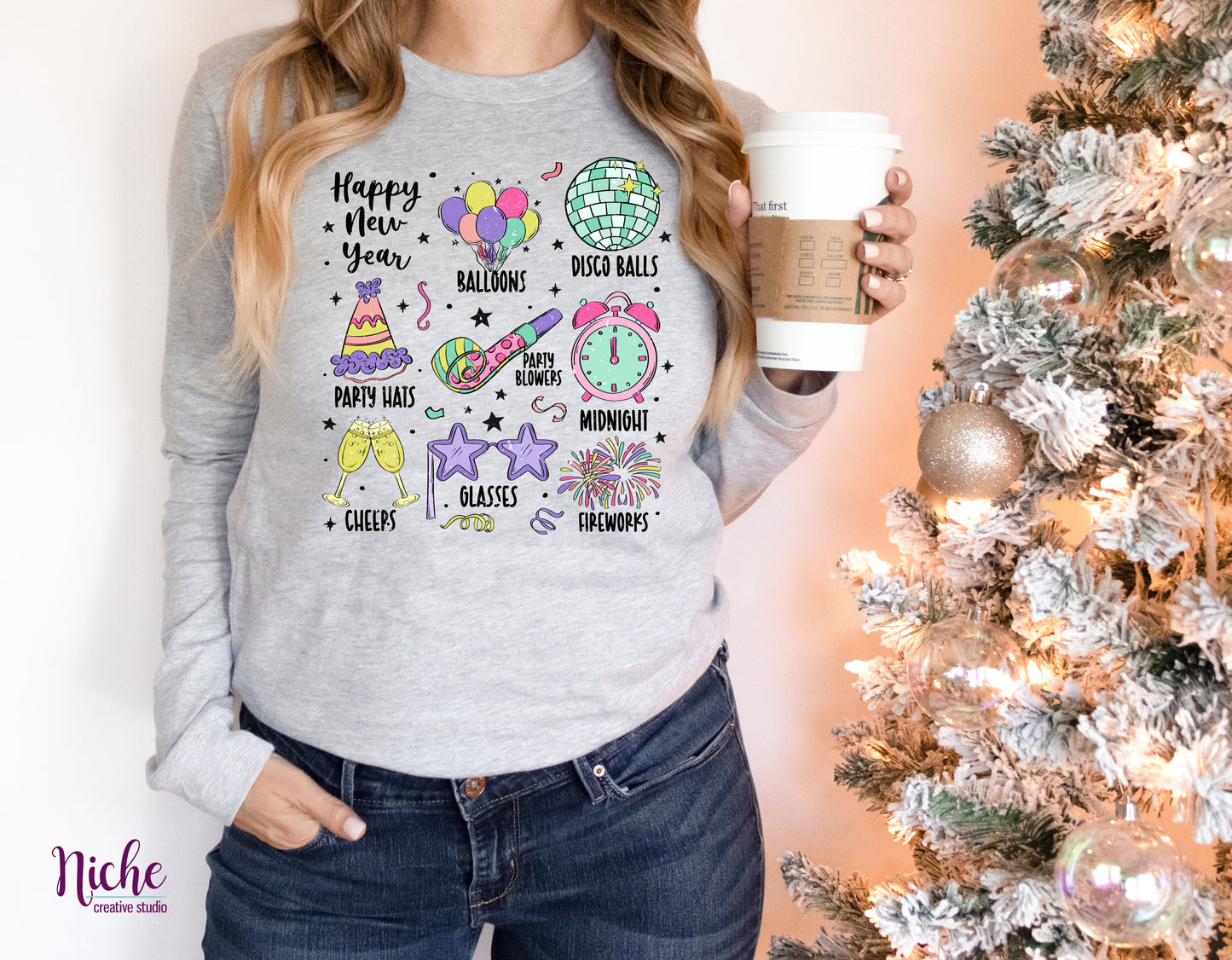 -NEW1152 Happy New Year Decal