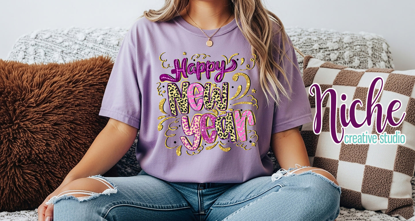 -NEW8402 Happy New Year Decal