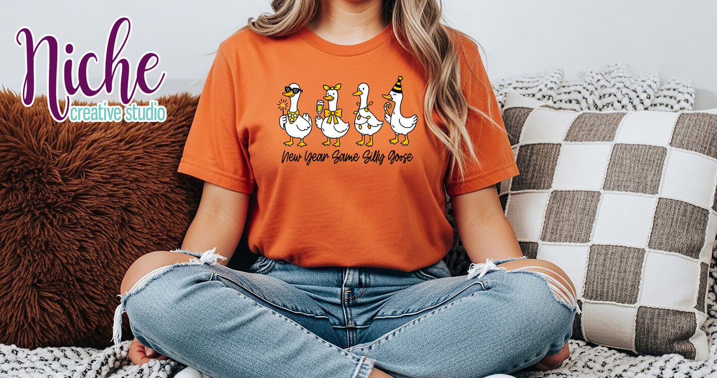 -NEW8410 New Year Same Silly Goose Decal