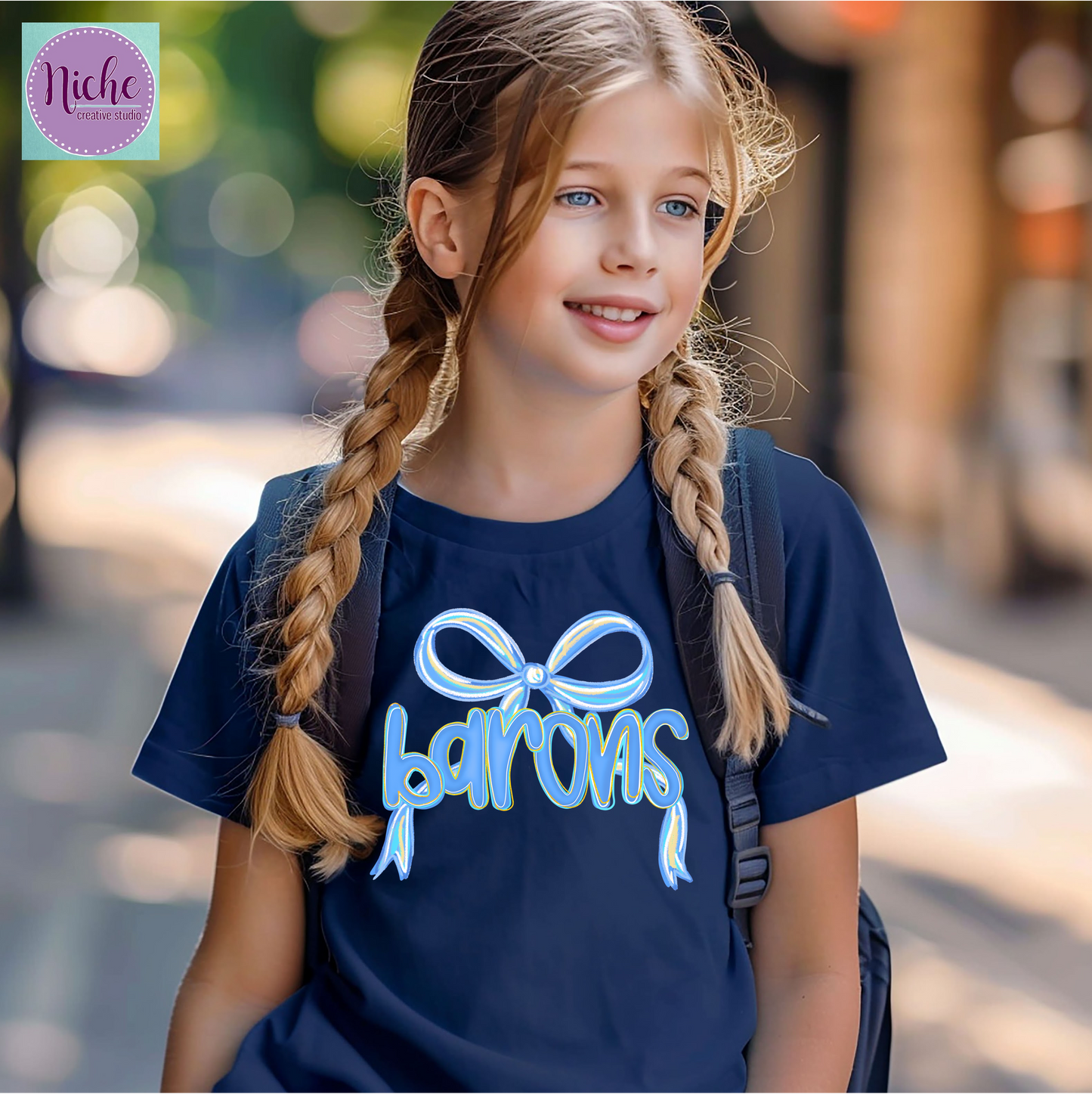 -OLQ8295 Preppy Barons Bow Decal