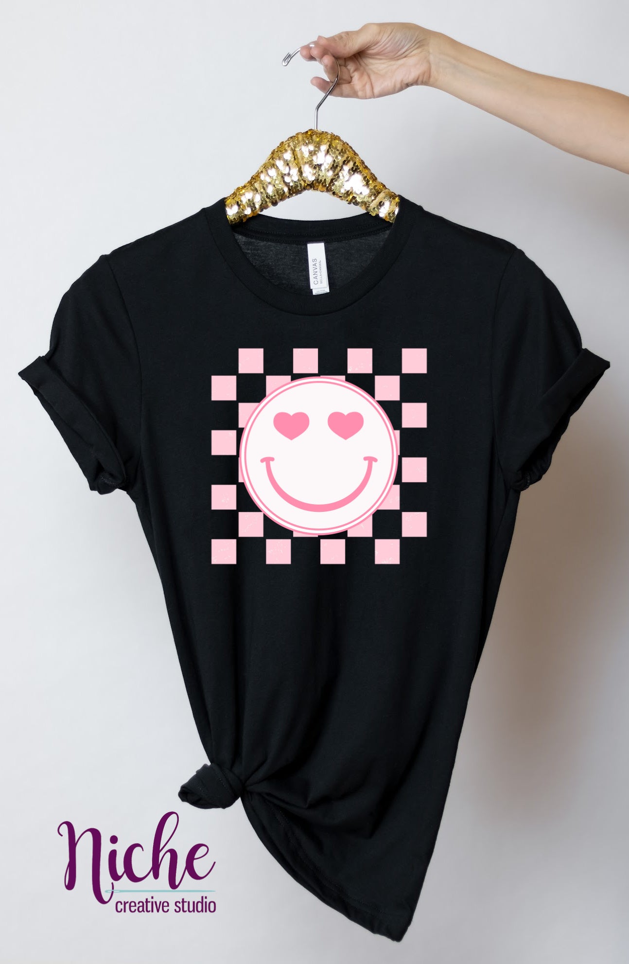 -OTH1665 Smile Checkered Pink Decal