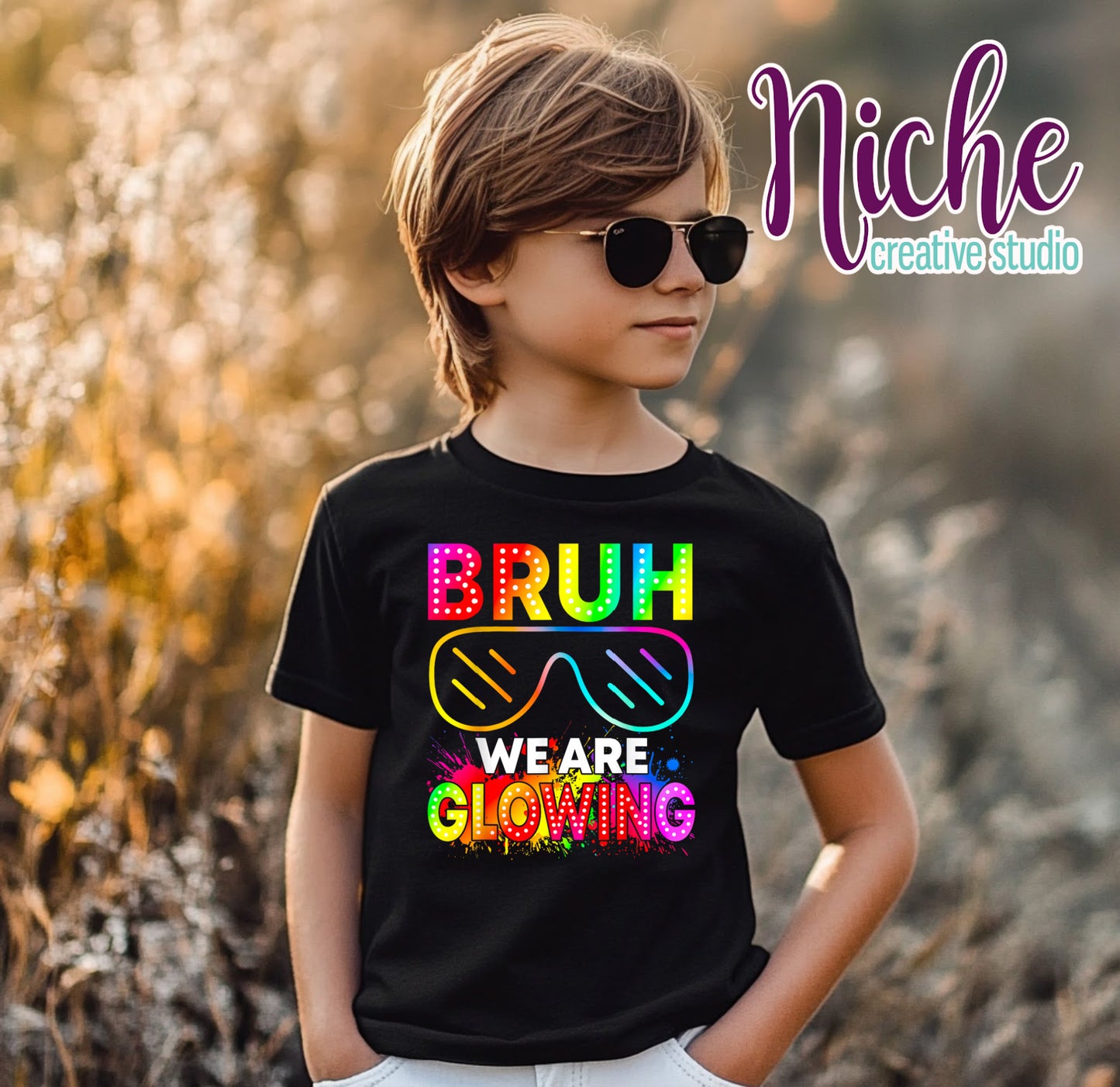 -OTH8614 Bruh We Are Glowing Decal