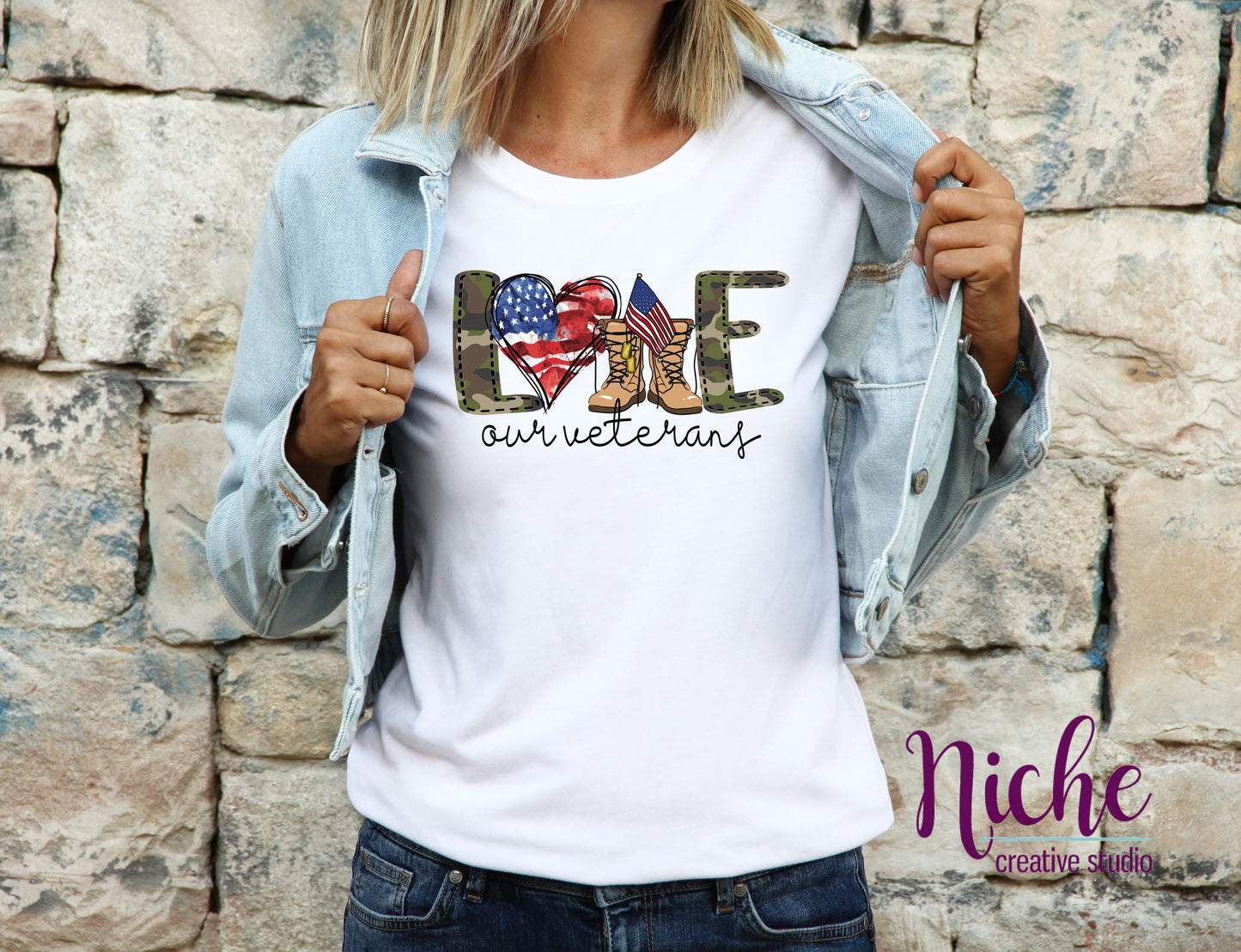 -PAT994 Love Our Veterans Decal