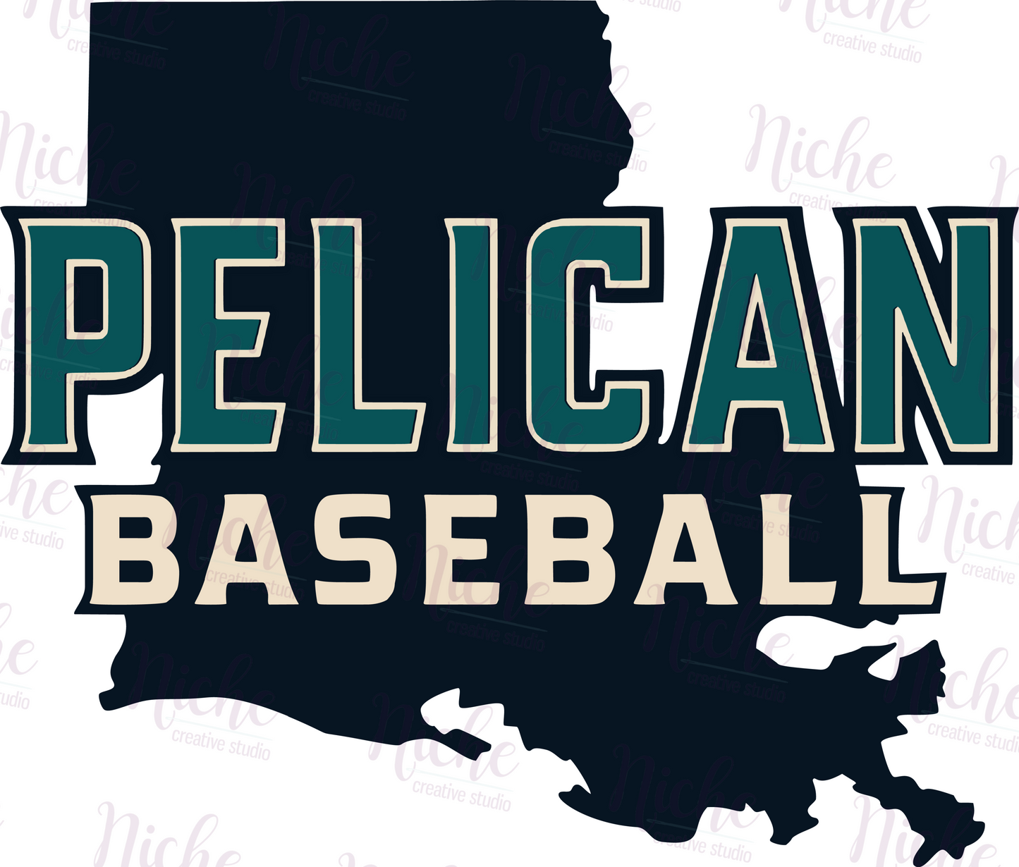 -PEL3334 Pelican Baseball Decal