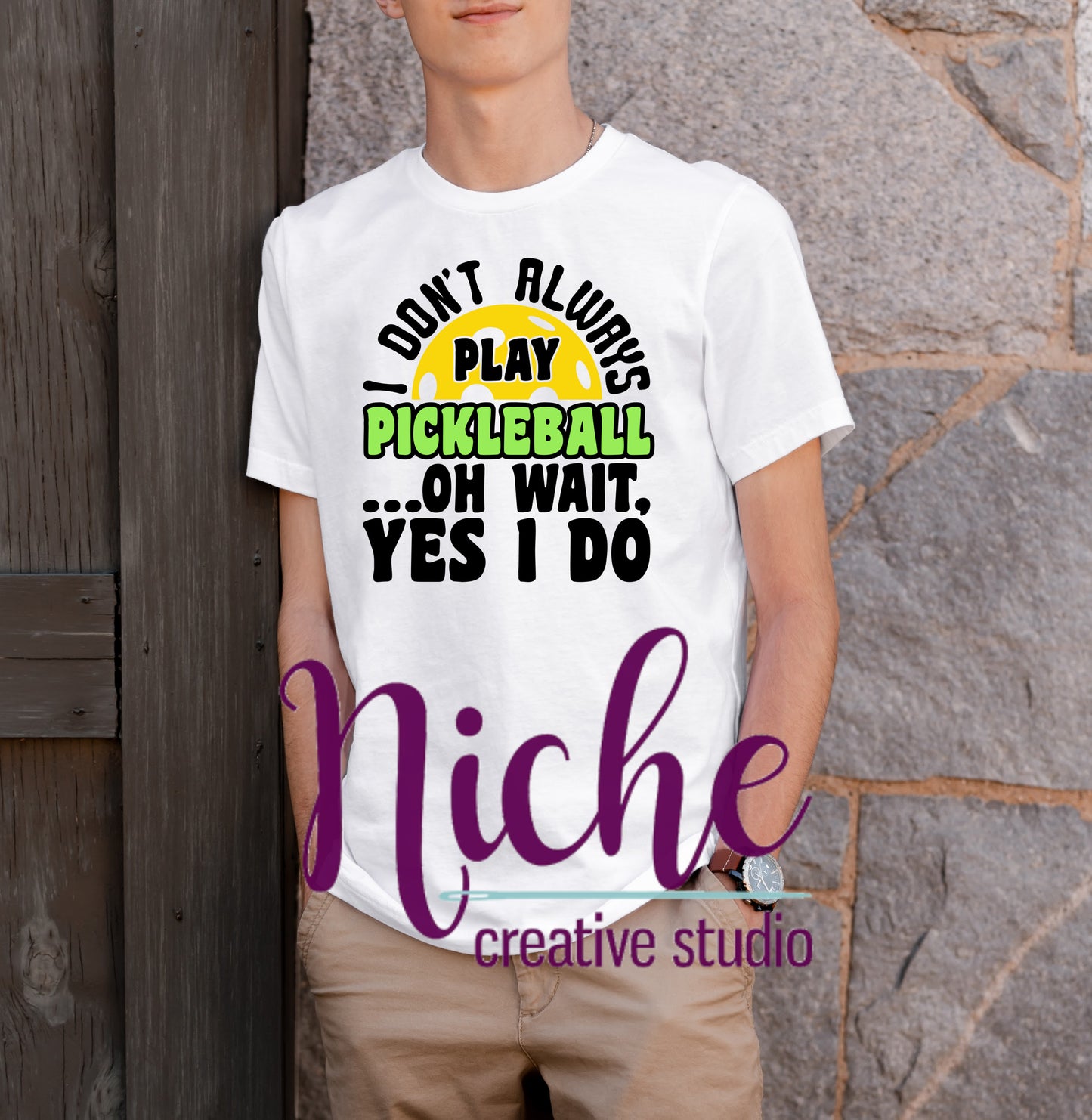-PIC5162 I Don't Always Play Pickleball Oh Wait Yes I Do Decal