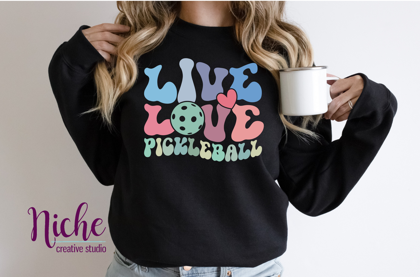 -PIC5169 Live Love Pickleball Decal