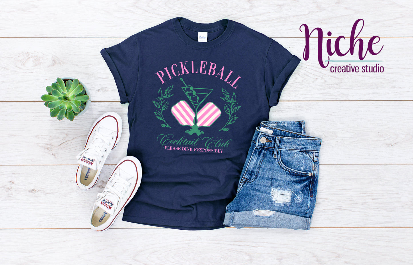 -PIC5172 Pickleball Cocktail Club Decal