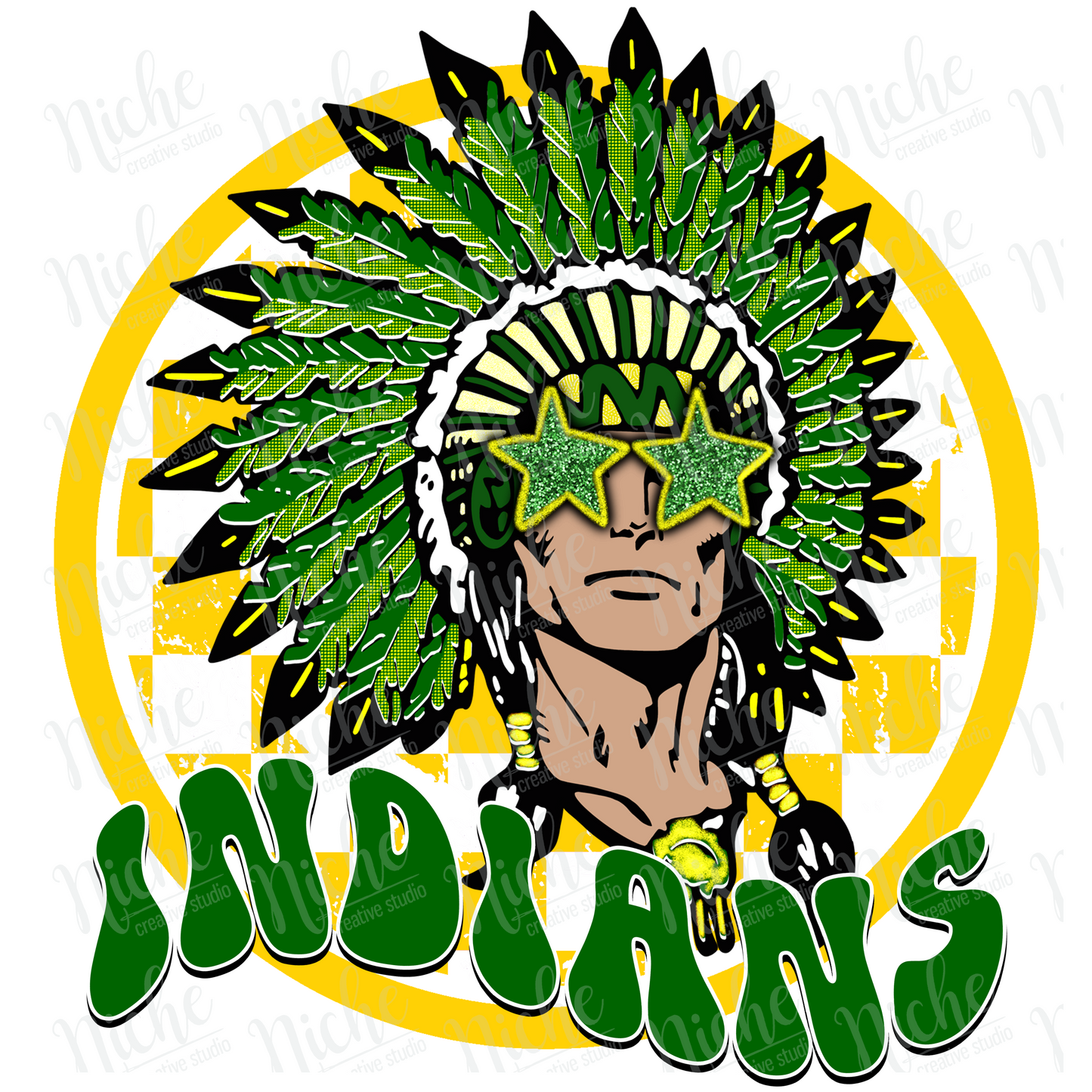 - PREP618 Indians Preppy Decal