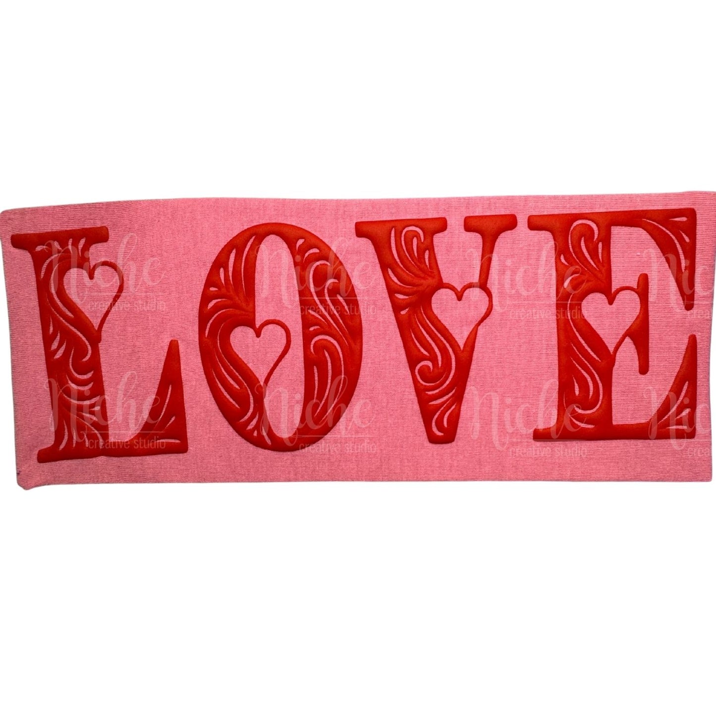 Swirl Love Puff Vinyl Decal