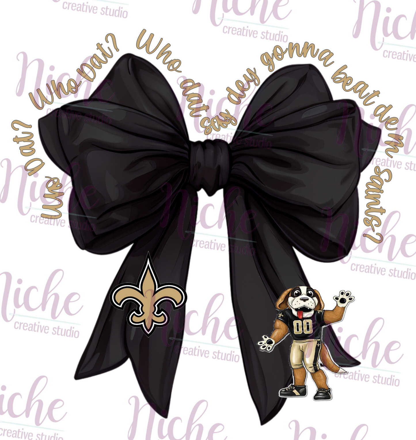 -SAI5181 Saints Bow Decal