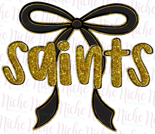 -SAI8299 Preppy Bow Saints Decal