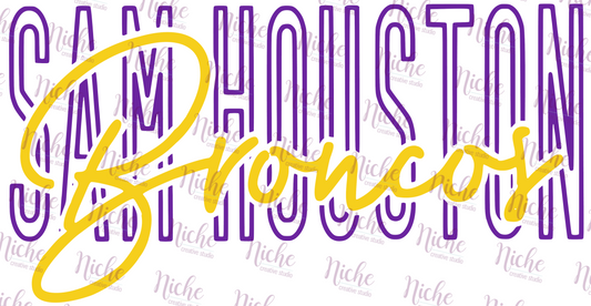 - BRO3113 Sam Houston Stacked Decal