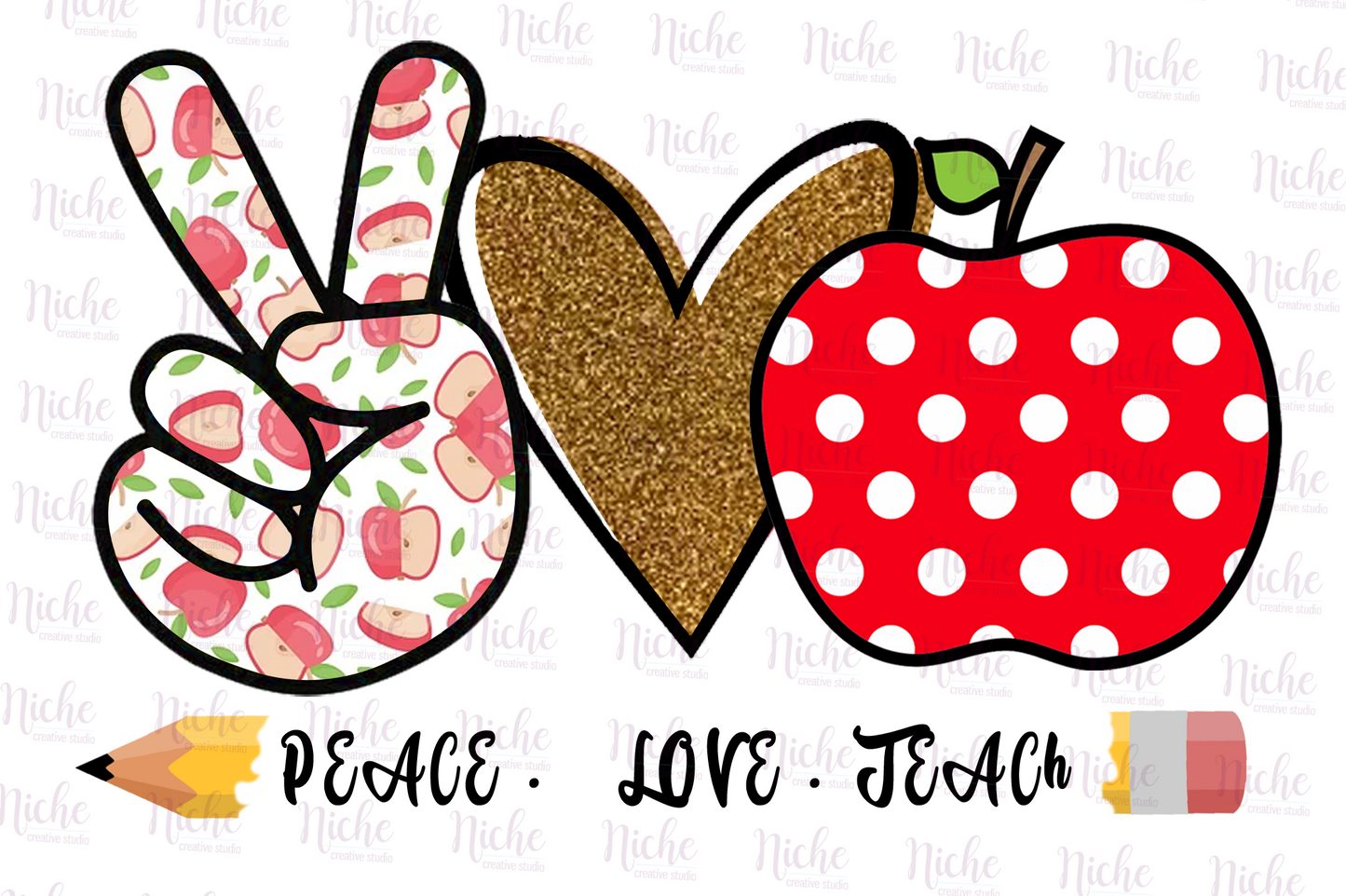 -SCH030 Peace Love Decal