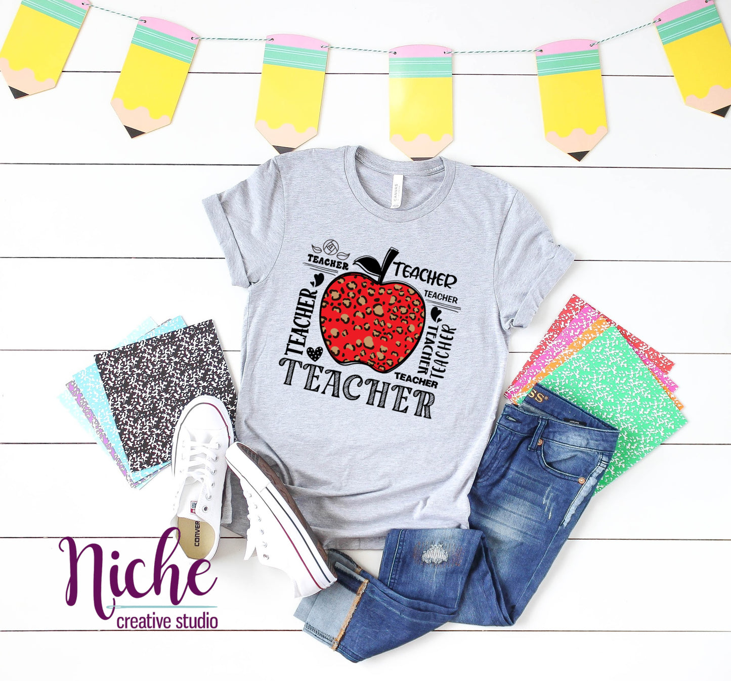 -SCH042 Teacher Typography Decal