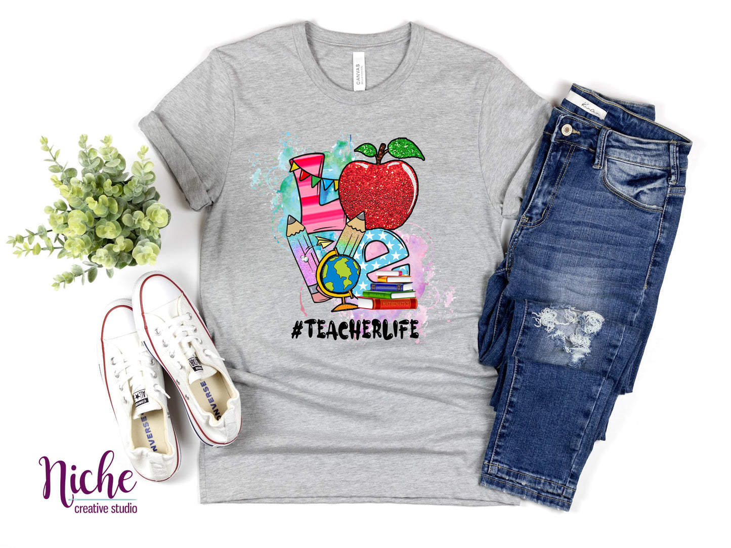 -SCH050 Love Teacher Life Decal