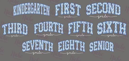 -SCH3342 Blue Floral Grade Level Decal