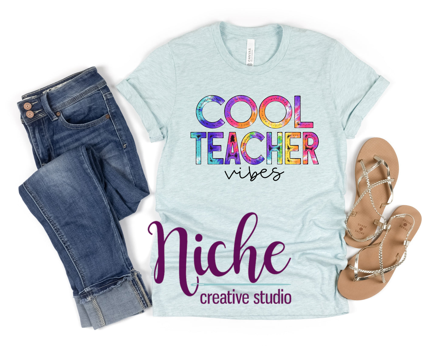 -SCH496 Cool Teacher Vibes Decal
