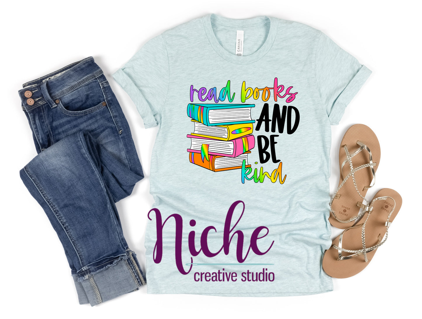-SCH498 Read Books Be Kind Decal