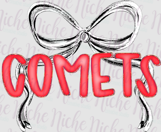 -SCH8309 Comets Preppy Bow Decal