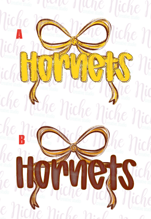 -SCH8450 Preppy Bow Hornets Decal
