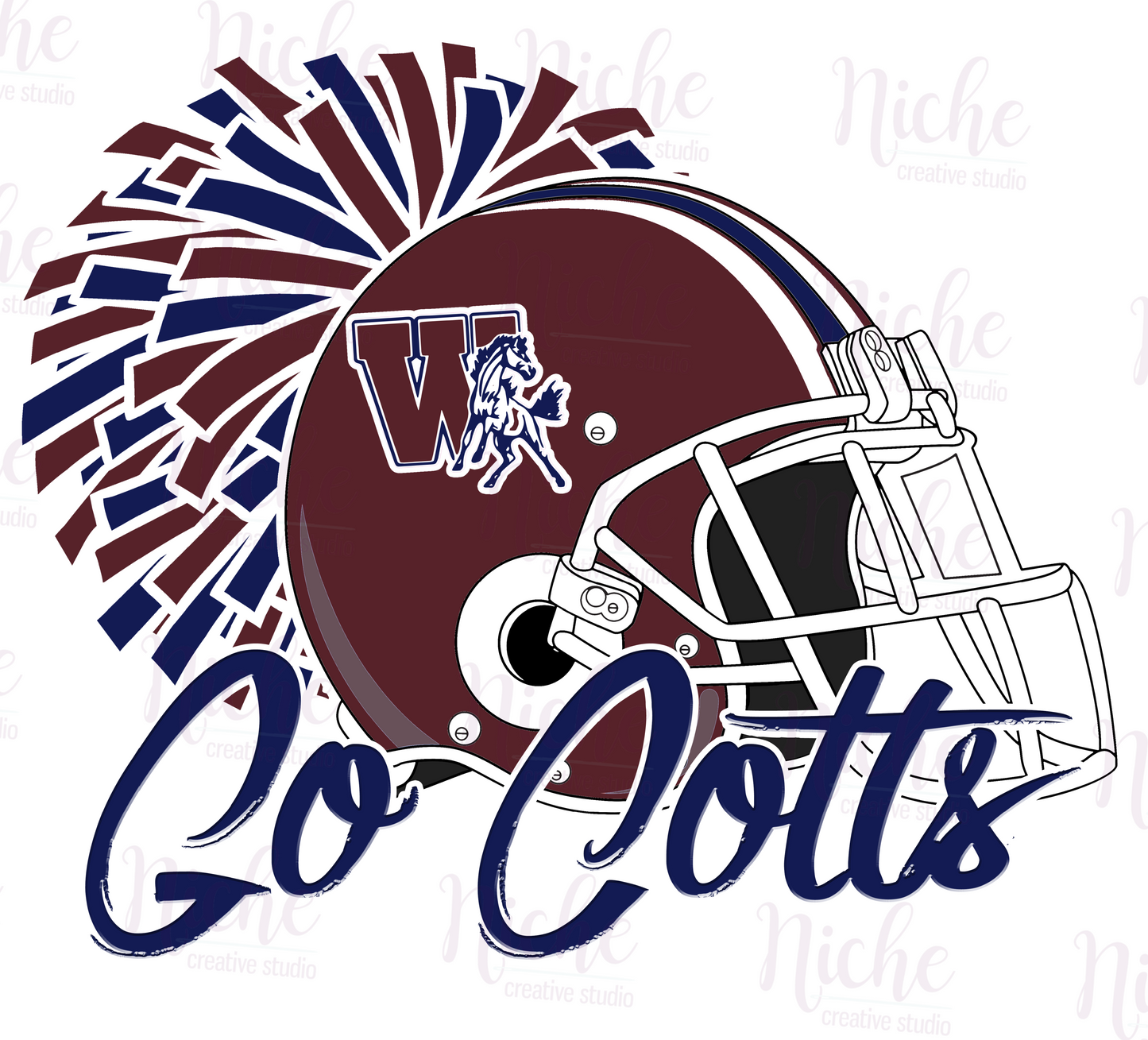 -SJW1937 Go Colts Decal