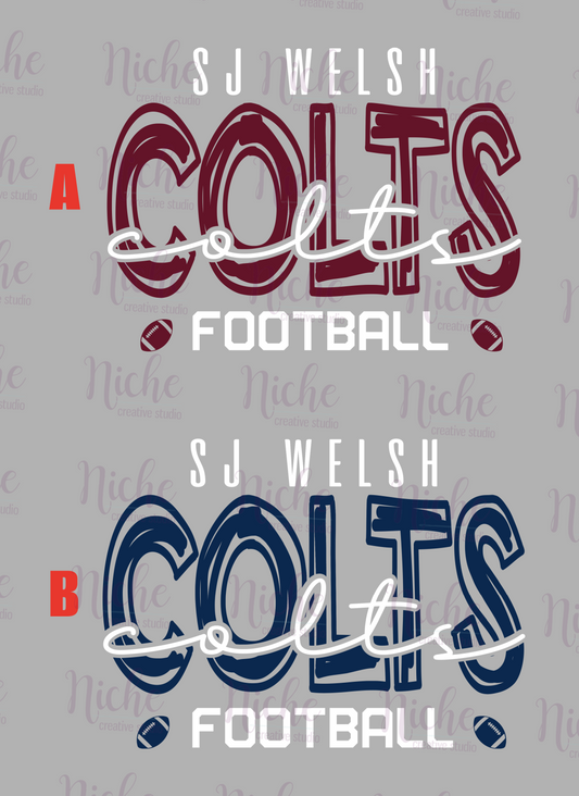 -SJW3323 Colts Football Decal