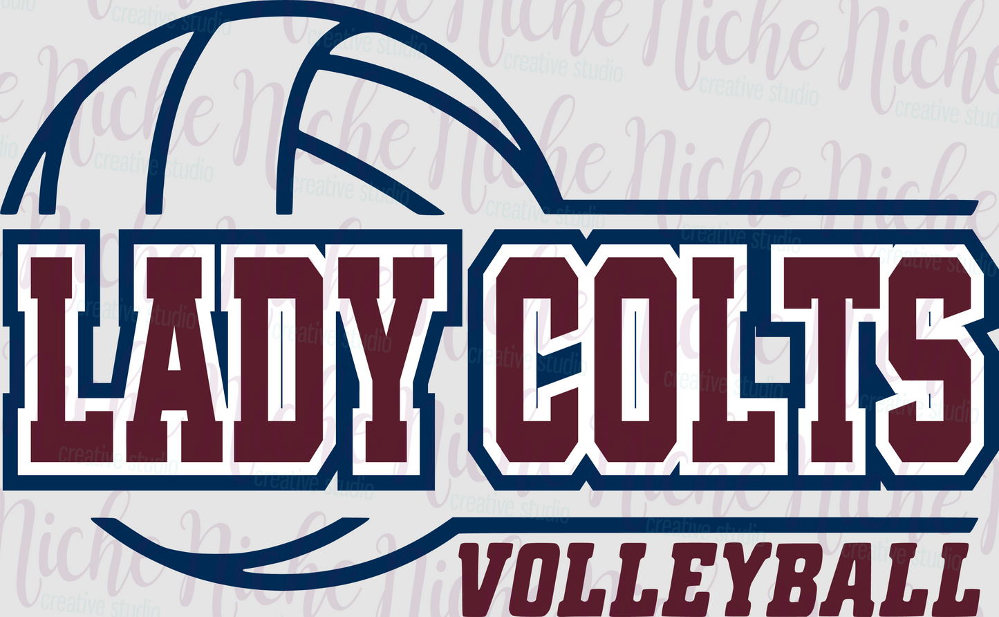-SJW3353 Lady Colts Volleyball Decal