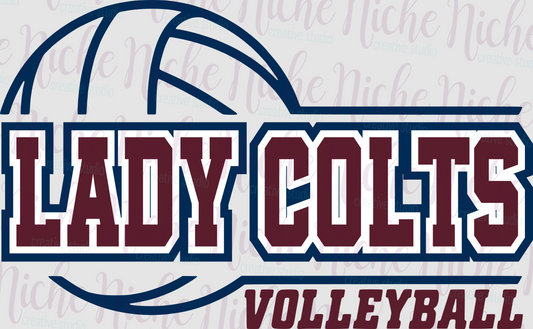 -SJW3353 Lady Colts Volleyball Decal