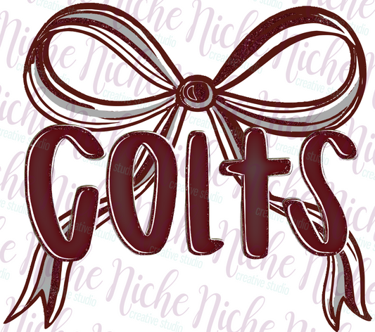 -SJW8290 Colts Preppy Bow Decal