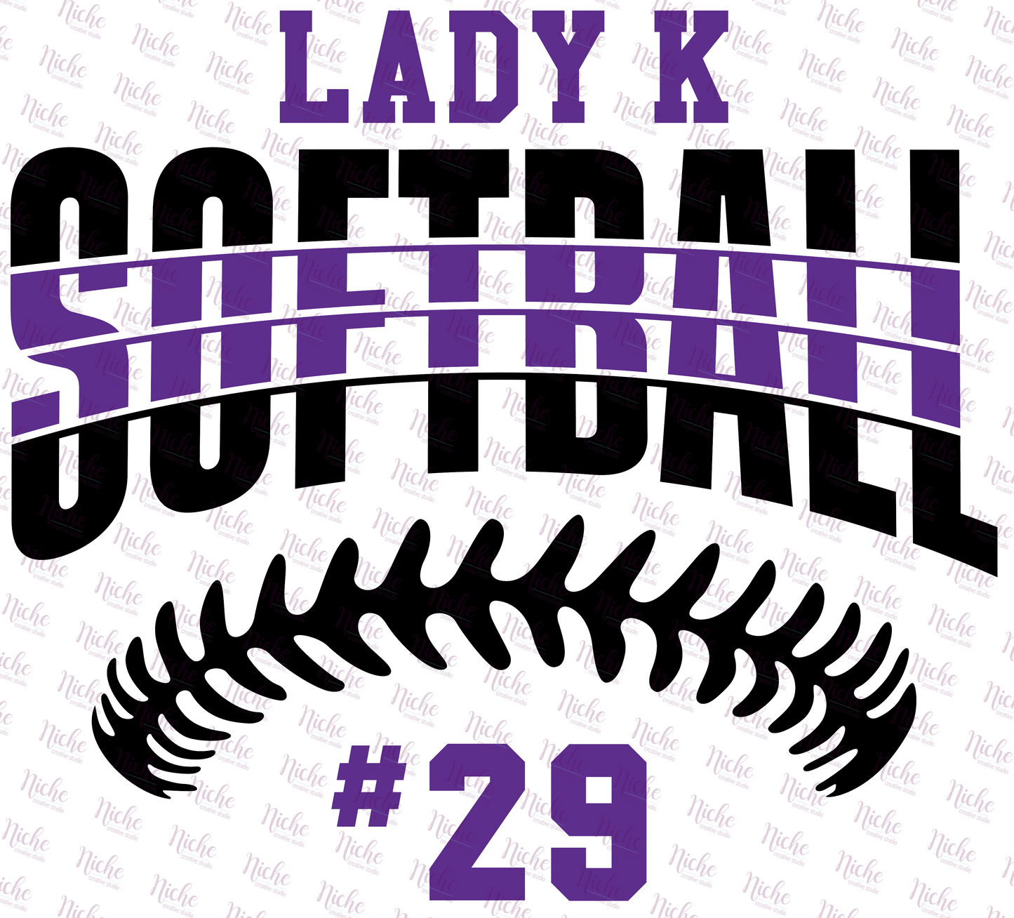 - SOU353 Lady K Softball Decal