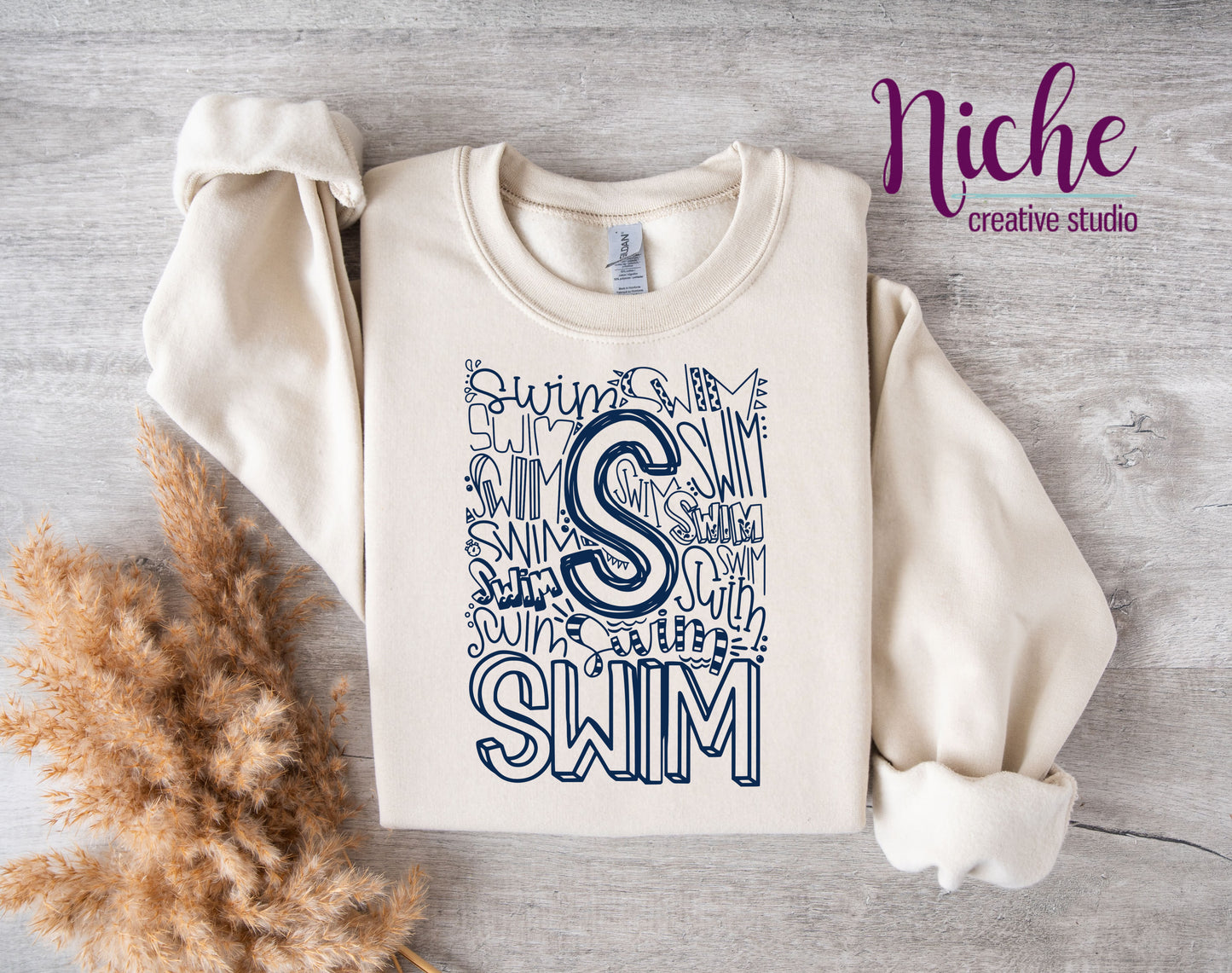 -SPO2028 Swim Typography Decal