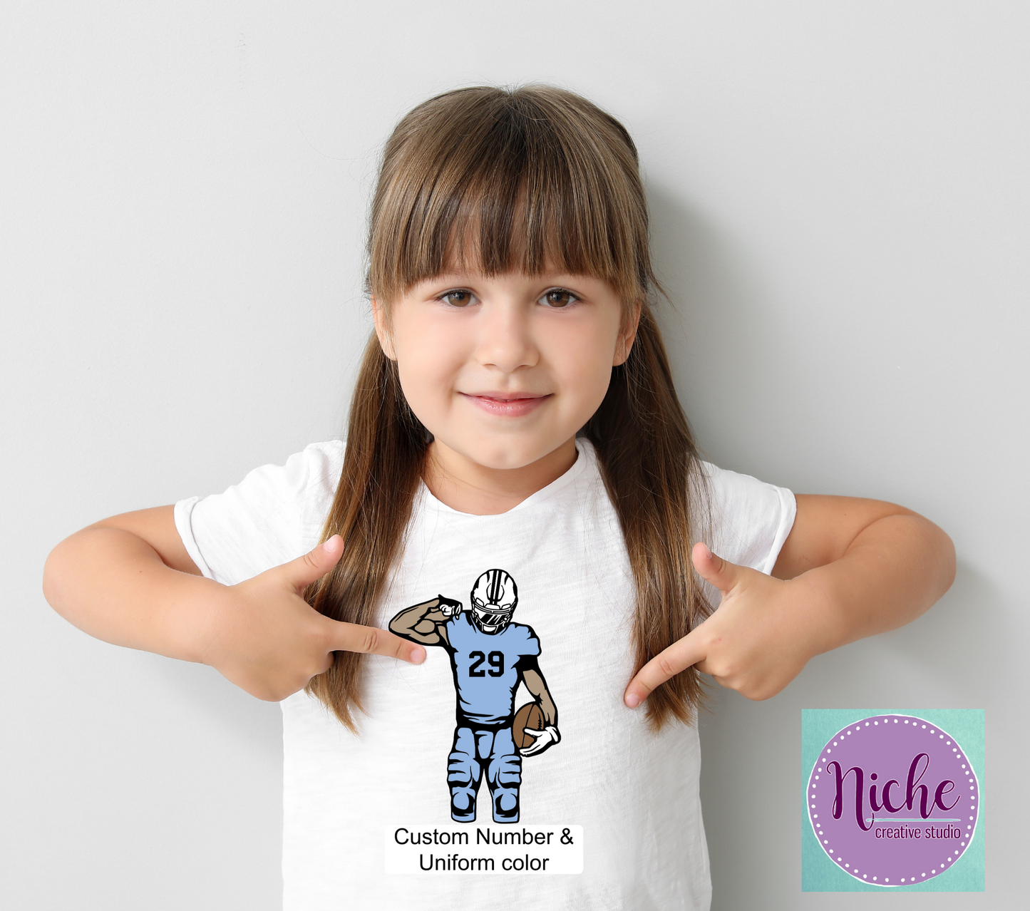 -SPO2055 Custom Football Player Decal