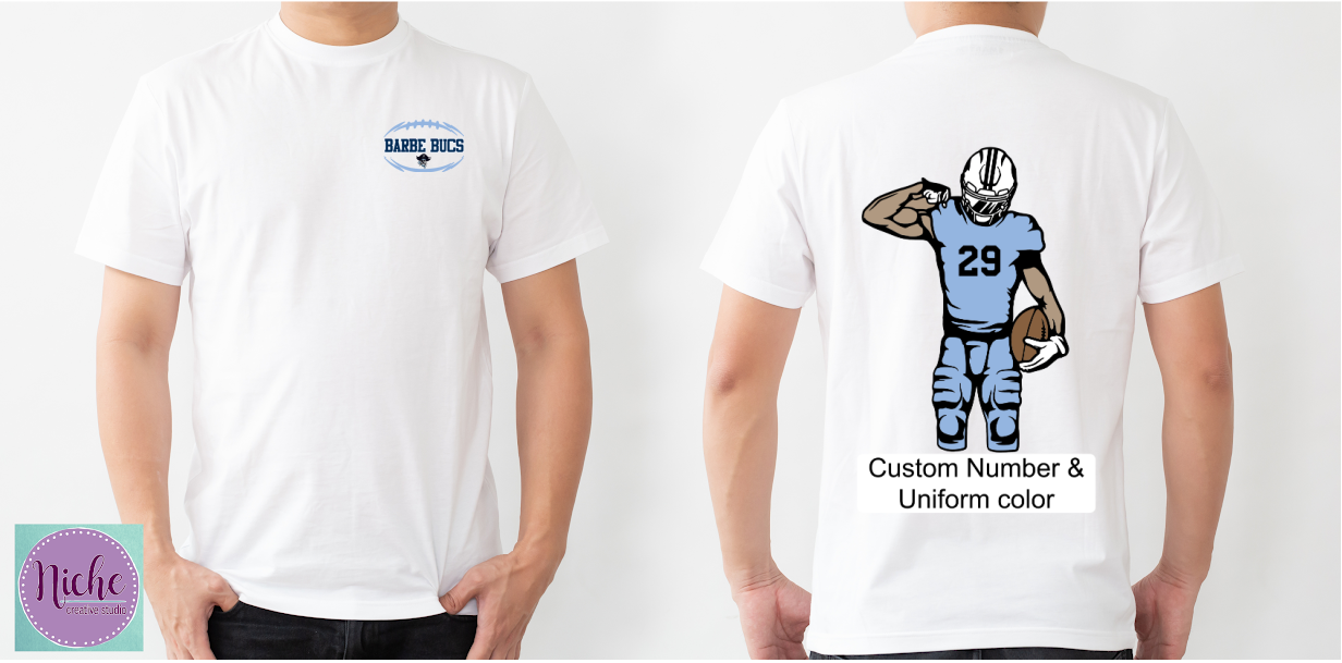 -SPO2055 Custom Football Player Decal