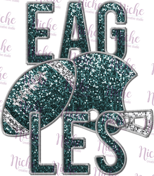 -SPO6030 Eagles Faux Stitch Decal
