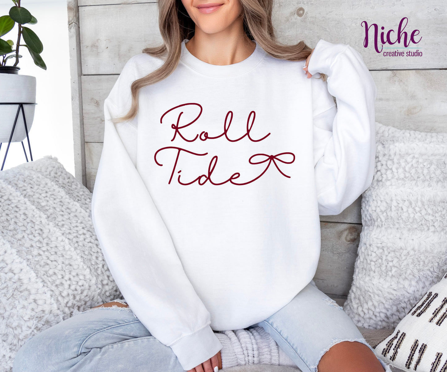 -SPO8109 Roll Tide Thin Bow Decal