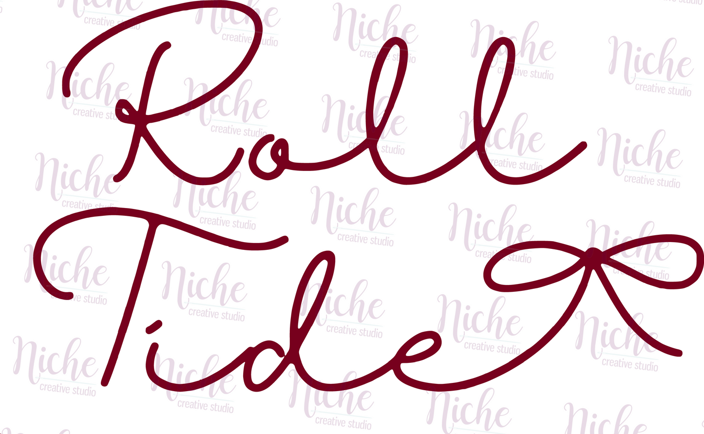 -SPO8109 Roll Tide Thin Bow Decal