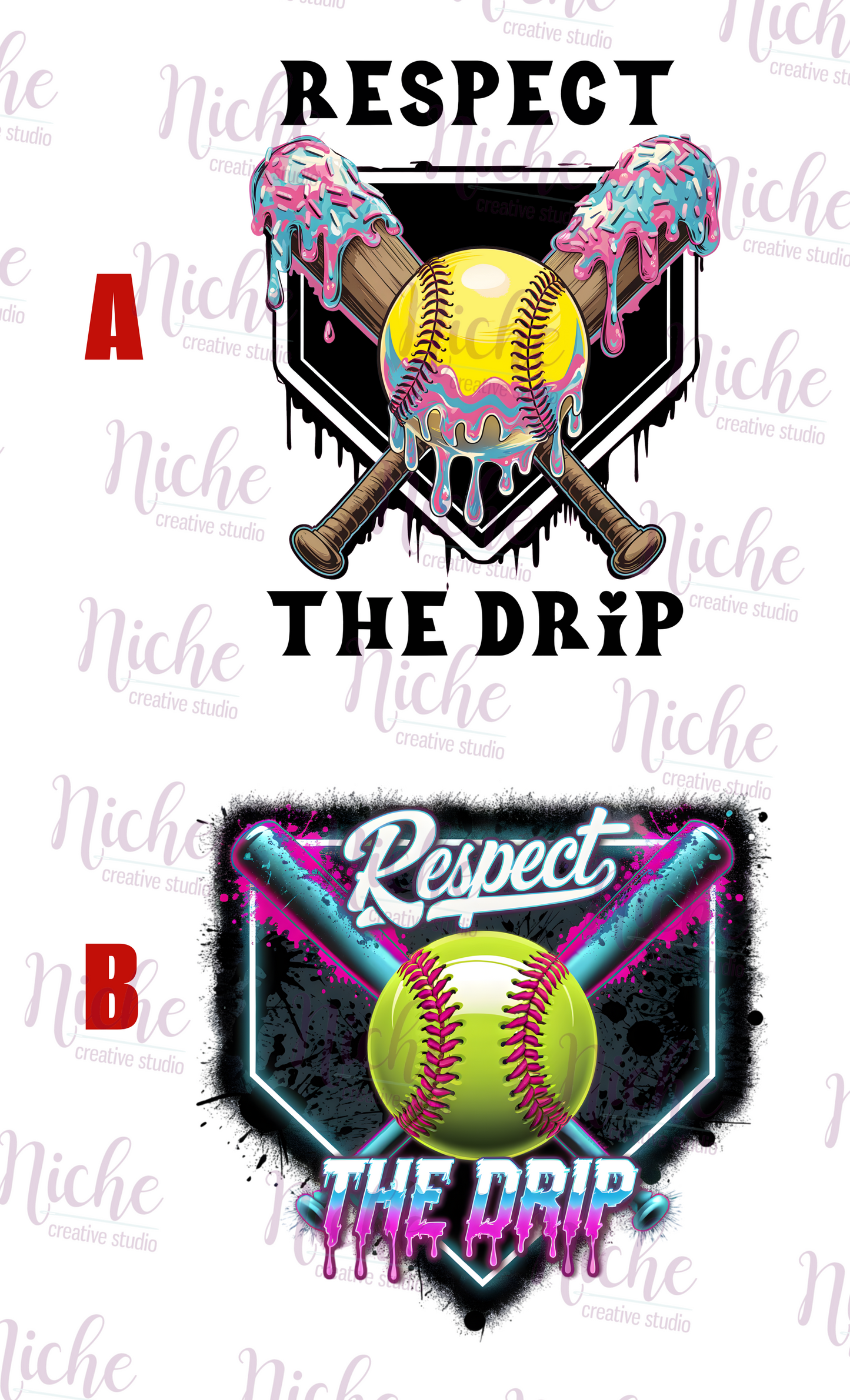 -SPO8240 Respect the Drip Softball Decal